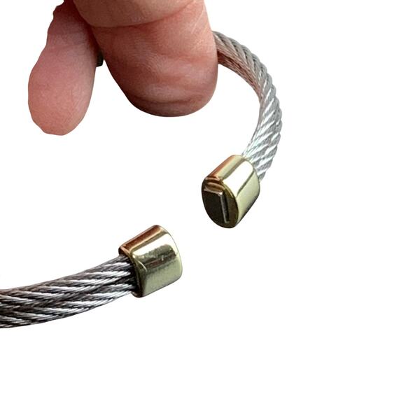 Stainless Steel Magnetic Breast Cancer Awareness Ribbon Charm Bracelet - 8” - Picture 6 of 8